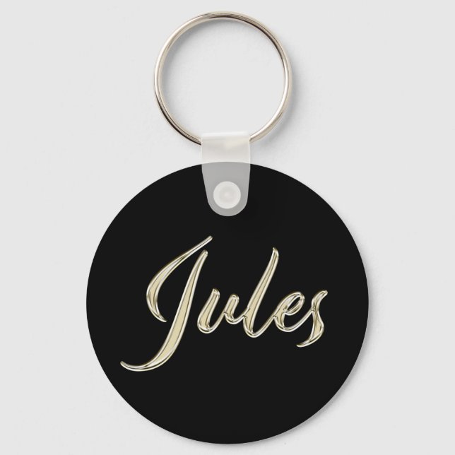 Jules Button Name Schlüsselanhänger (Vorderseite)