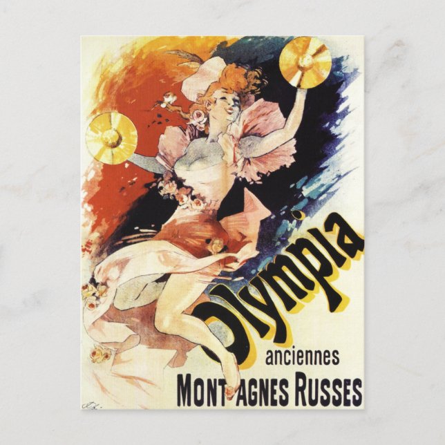 Jules Cheret Olympia Postcard Postkarte (Vorderseite)