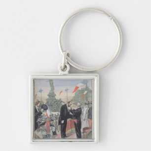 Jules Dalou, der mit der Medaille zugesprochen Schlüsselanhänger