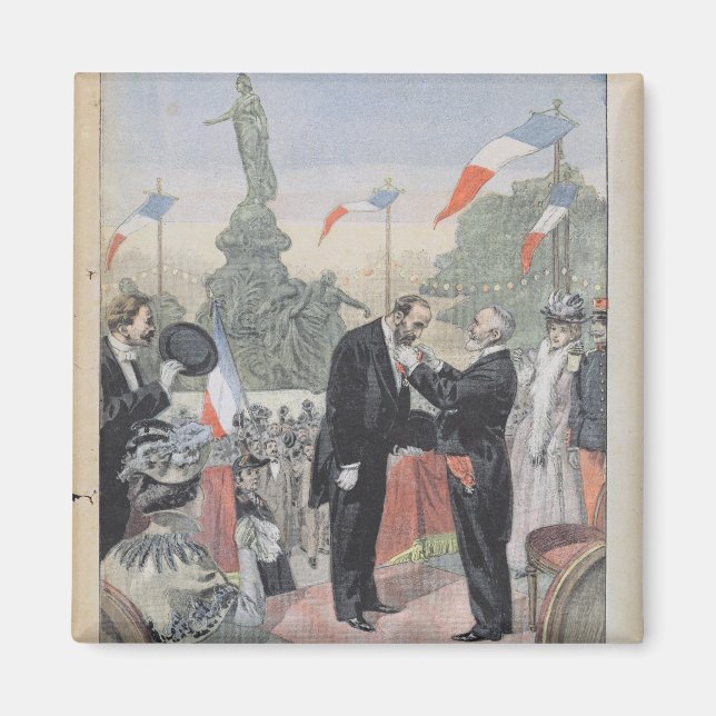 Jules Dalou wird mit der Medaille ausgezeichnet Magnet (Vorne)