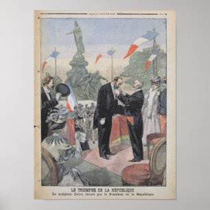 Jules Dalou wird mit der Medaille ausgezeichnet Poster