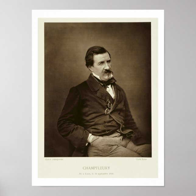 Jules Francois Felix Husson, 'Champfleury' (1821-8 Poster (Vorne)