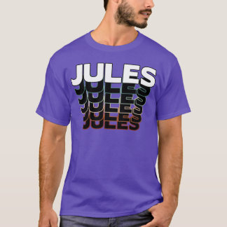 Jules Lustig Retro Vintage Sonnenuntergang Jules 8 T-Shirt