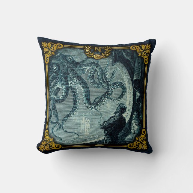 Jules Verne 20000 Ligen Throw Pillow 2 Kissen (Vorderseite)