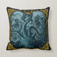 Jules Verne 20000 Ligen Throw Pillow 3