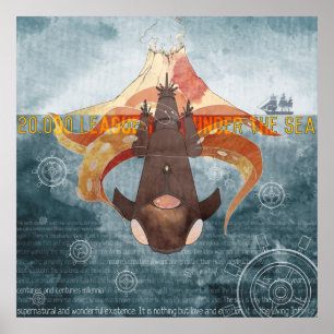 Jules Verne 20000 Ligen unter Wasser Poster