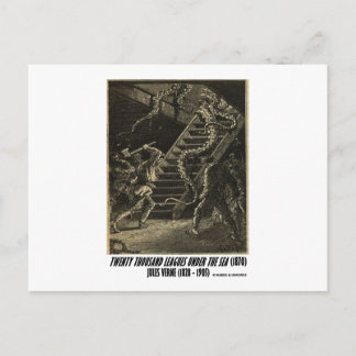 Jules Verne 2000 Ligen Tintenfisch Postkarte