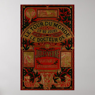 Jules Verne auf der ganzen Welt in achtzig Tagen Poster
