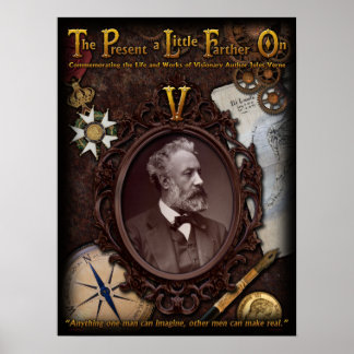 Jules Verne Gedenkposter Poster