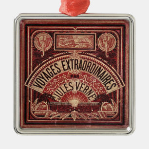 JULES VERNE "REISEN EXTRAORDINAIRES" (1878) SILBERNES ORNAMENT