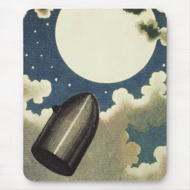 Jules Verne von der Erde zum Mond (1865) Mousepad (Vorne)