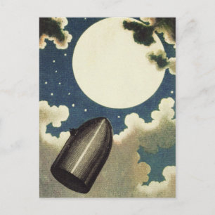 Jules Verne Von der Erde zum Mond (1865) Postkarte