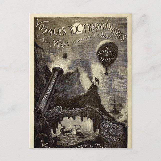 Jules Verne's Voyages Extraordinaires Postkarte (Vorderseite)