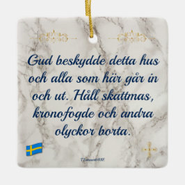 Julgransprydnad Keramik — Gud beskydde Keramikornament