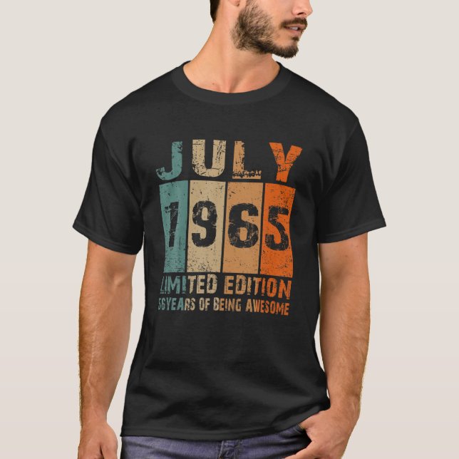 Juli 1965 Limited Edition 56th Birthday 56 Year Ol T-Shirt (Vorderseite)