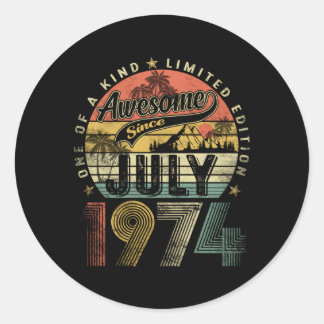 Juli 1974 49 49. runder aufkleber