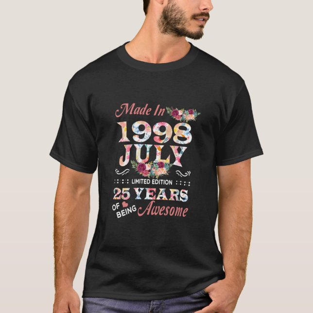 Juli 1998 Flower 25. T-Shirt (Vorderseite)
