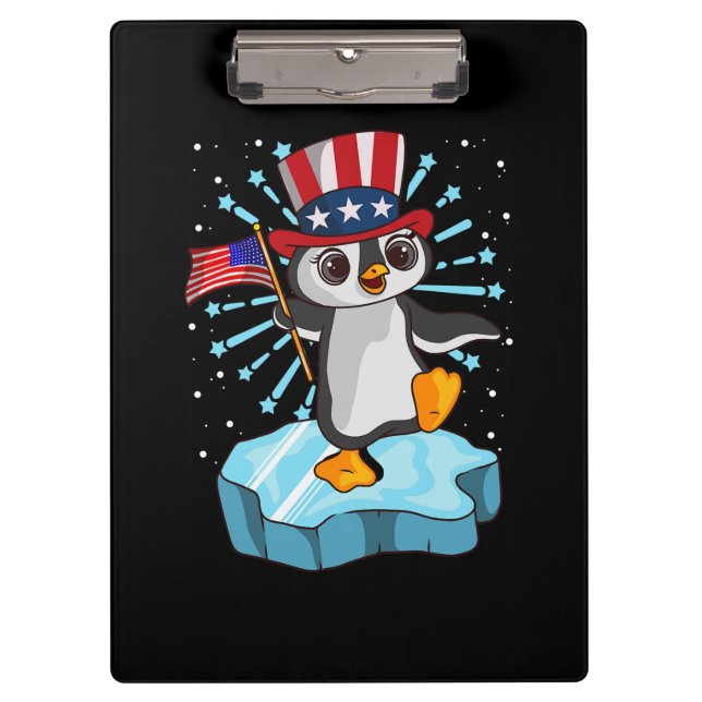 Juli 2021 Pinguin Klemmbrett (Vorderseite)