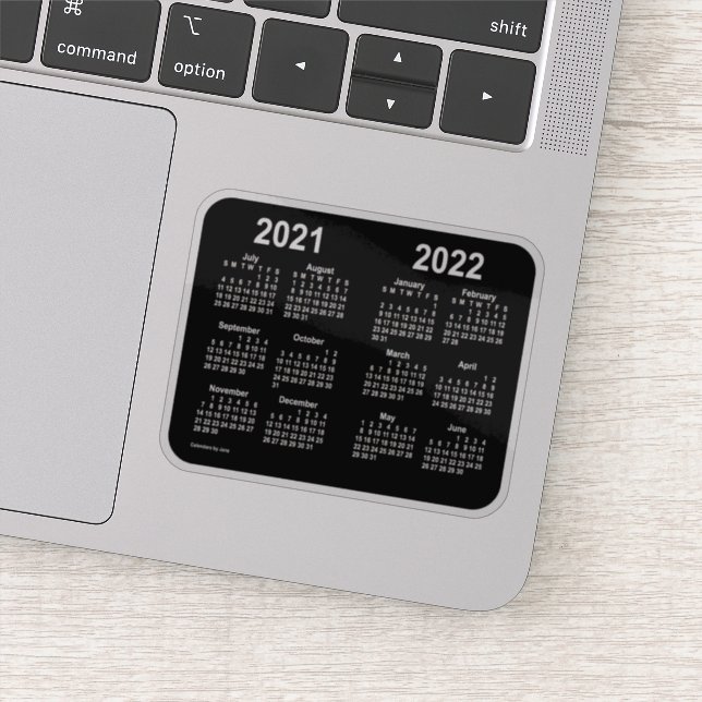 Juli 2021 Thru Juni 2022 Schulkalender von Janz Aufkleber (Detail)