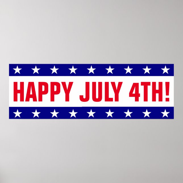 JULI 4. Party Banner Poster (Vorne)