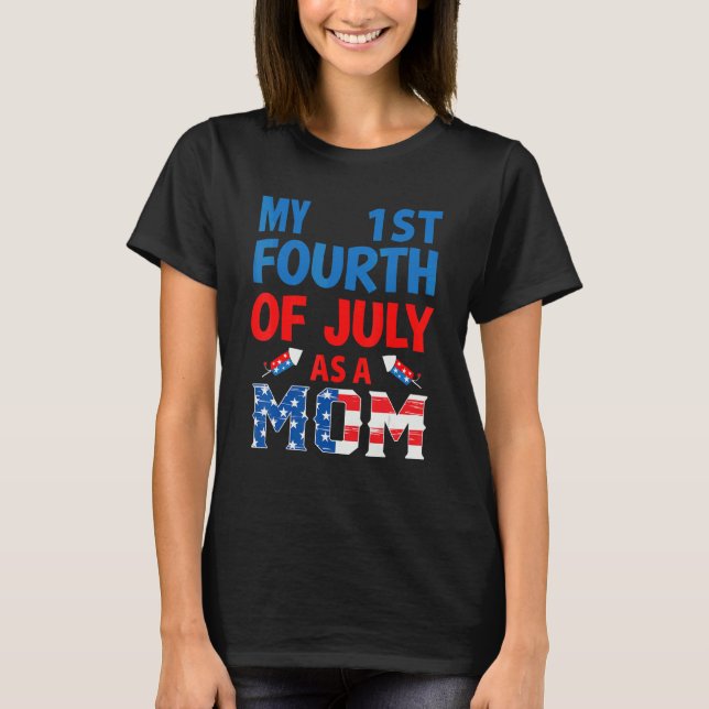Juli als Mama 4. Juli für N T-Shirt (Vorderseite)