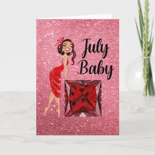 Juli Baby Karte (Vorderseite)