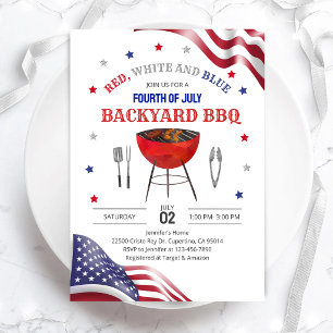 Juli Backyard BBQ Einladung