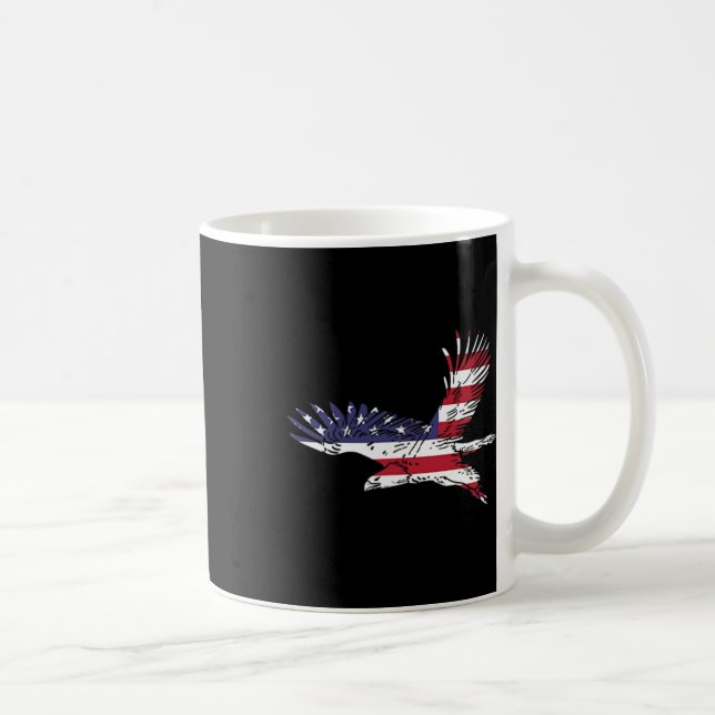 Juli Bald Eagle US Flag Pocket America Men Wome Kaffeetasse (Rechts)