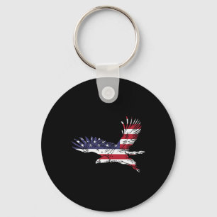 Juli Bald Eagle US Flag Pocket America Men Wome Schlüsselanhänger