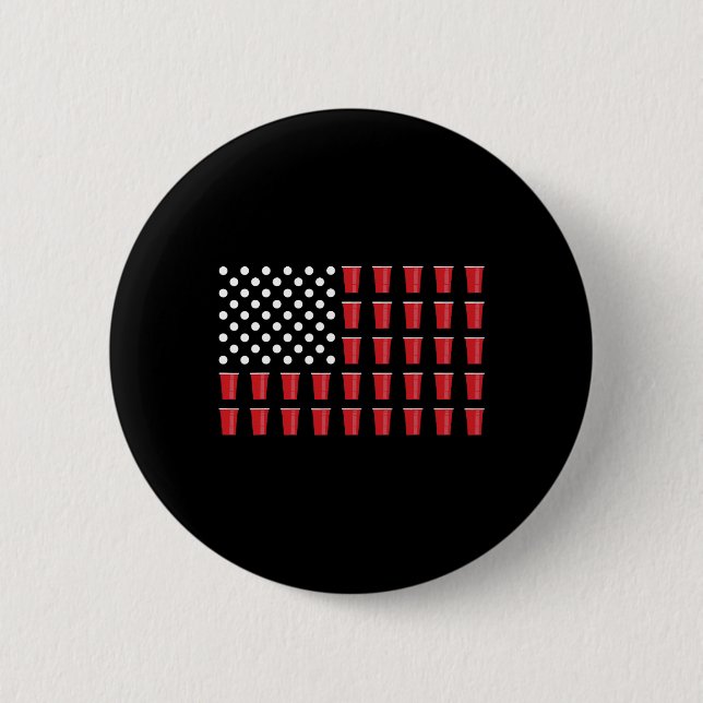 Juli Beer Pong Flag College Party Button (Vorderseite)