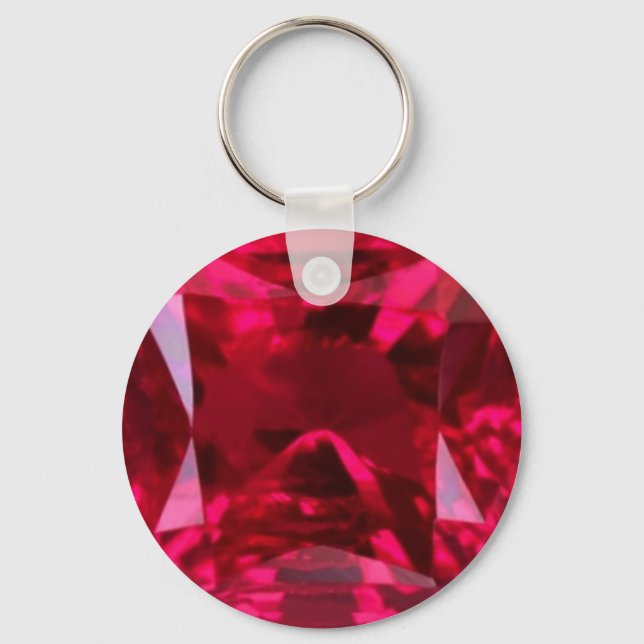 Juli Birthstone - Red Ruby by Sharles Schlüsselanhänger (Vorderseite)