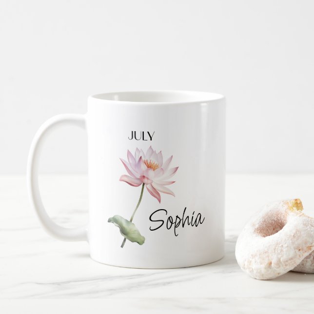 Juli Blume Personalisiert Kaffeetasse (Mit Donut)