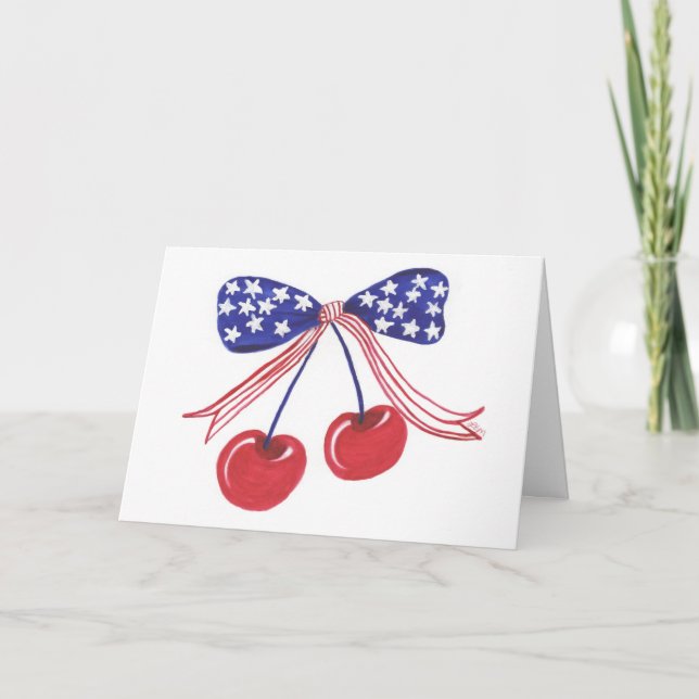 Juli Cherries Dankeskarte (Vorderseite)
