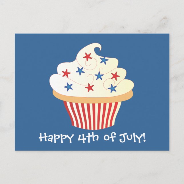 Juli Cupcake Postkarte (Vorderseite)