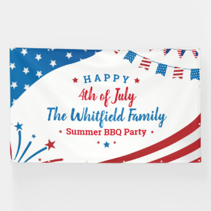 Juli FamilienSummer GRILLEN Party und Parade Banner