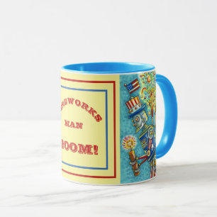 JULI FIREWORKS ROBOT, FIRECRACKER STEAMPUNK TASSE