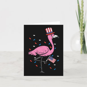 Juli Flamingo Us Flag Bird Patriotic Women Girls K Karte