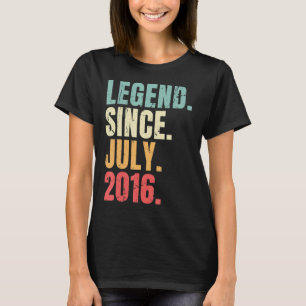 Juli Geburtstag 2016 Legend Seit Juli 2016 Retro T-Shirt