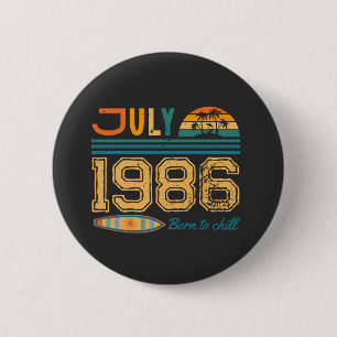 Juli Geburtstag Benutzerdefiniertes Jahr Button