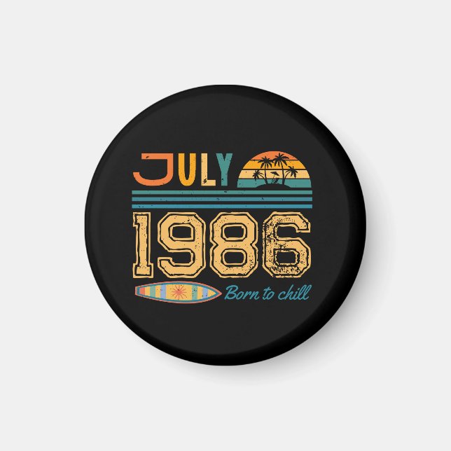 Juli Geburtstag Benutzerdefiniertes Jahr  Magnet (Vorne)