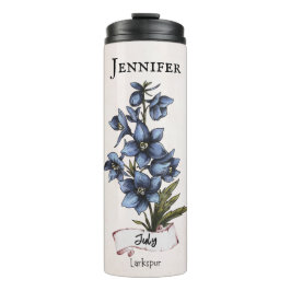 Juli Geburtstags-Blume Thermosbecher