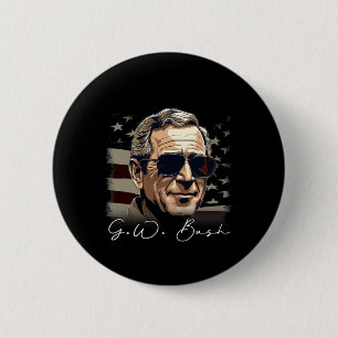 Juli George W. Bush Präsident Portrait Patr Button