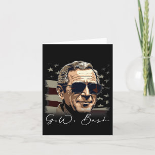 Juli George W. Bush Präsident Portrait Patr Karte