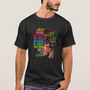 Juli Girl She Slays & Prays Juli Geburtstagsmädche T-Shirt