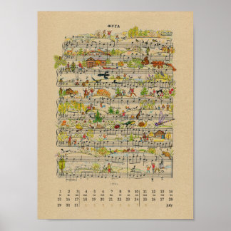 Juli - Glückwunschnotizen Kalender 2022 Poster