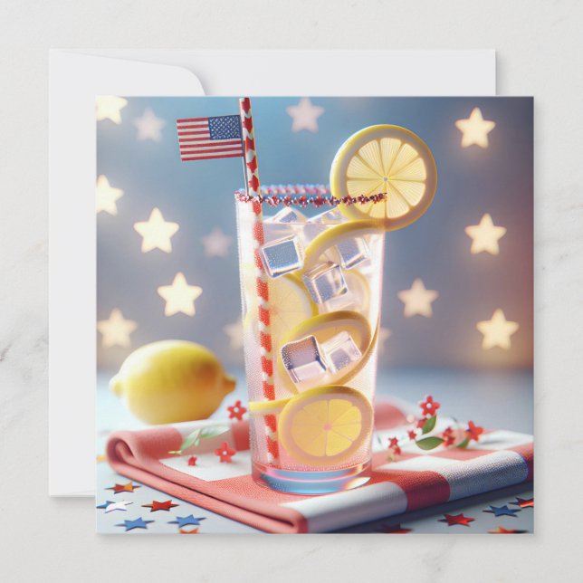 Juli GRILLEN Party Einladung (Vorderseite)