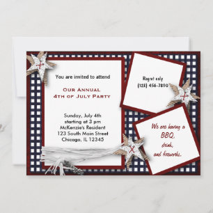 Juli GRILLEN Party Einladung