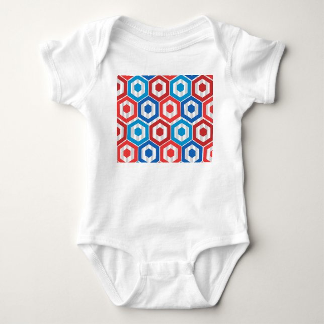 Juli Hexagons Baby Strampler (Vorderseite)