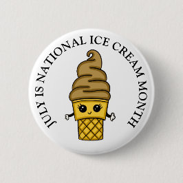 Juli ist ein nationaler Eiskremmonat Button