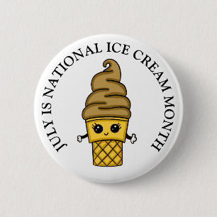 Juli ist ein nationaler Eiskremmonat Button